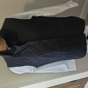 Eileen Fisher Charcoal Gray Quiled Vest